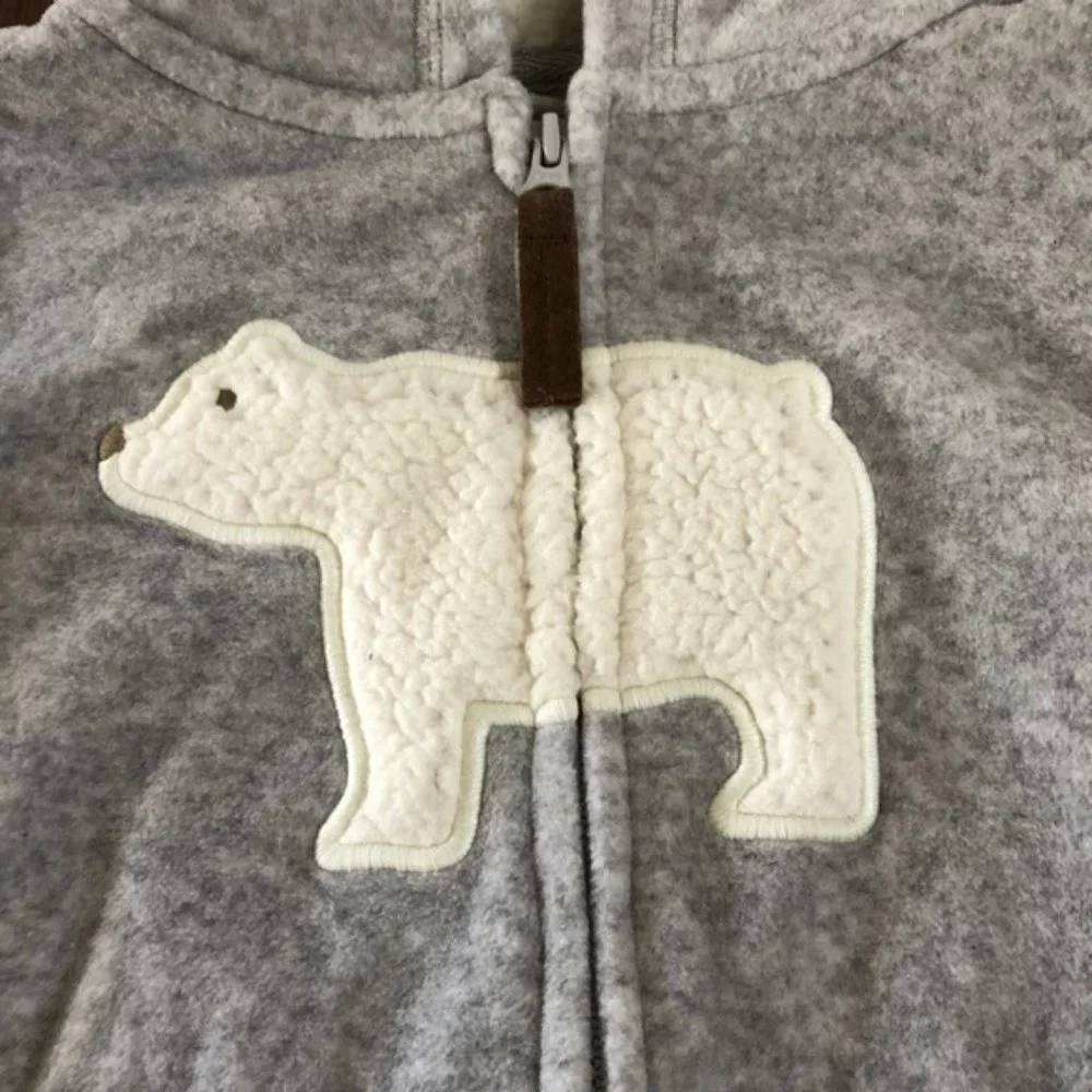 Carter’s Zip-Up Fleece Polar Bear Hooded bunting 9M